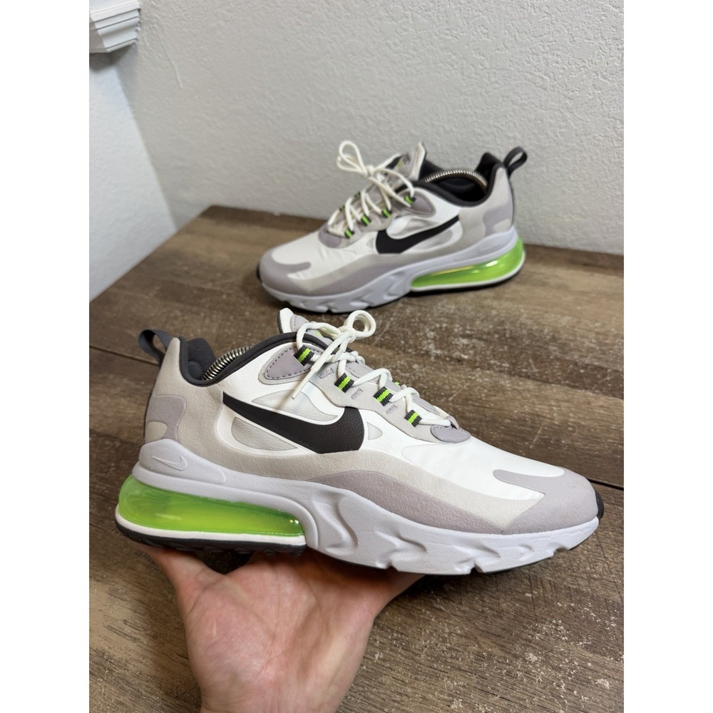 Nike Air Max 270 React Summit White/Electric Green Size 8.5 Men CI3866-100 Shoes